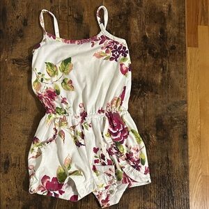 The Children's Place Floral Romper - White and Pink